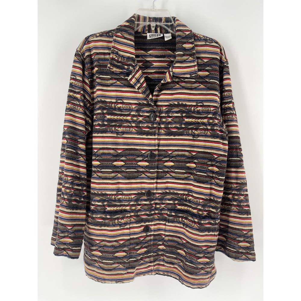 Chicos Designs Southwestern Blazer Size‎ 1 Medium